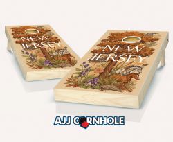 "New Jersey - State Illustration Motif" Cornhole Set